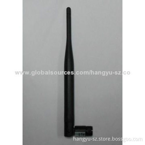 2.4 to 2.5GHz Wireless Rubber Duck Antenna with 5dBi Gain and TNC Plug RP Connector